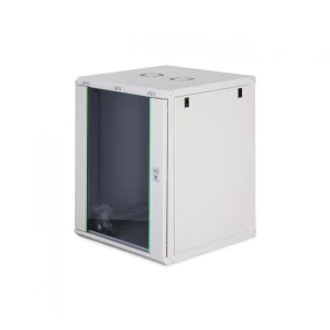 Szafa sieciowa wisząca jednosekcyjna DIGITUS Dynamic 19" 16U, 600x600, drzwi szyba, szary, niezmontowana, 60kg