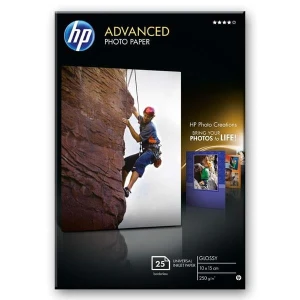 HP Advanced Glossy Photo Pa, Q8691A, foto papier, bez marginesu typ połysk, zaawansowany typ biały, 10x15cm, 4x6", 250 g/m2, 25 sz