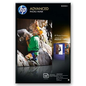 HP Advanced Glossy Photo Pa, Q8692A, foto papier, bez marginesu typ połysk, zaawansowany typ biały, 10x15cm, 4x6", 250 g/m2, 100 s