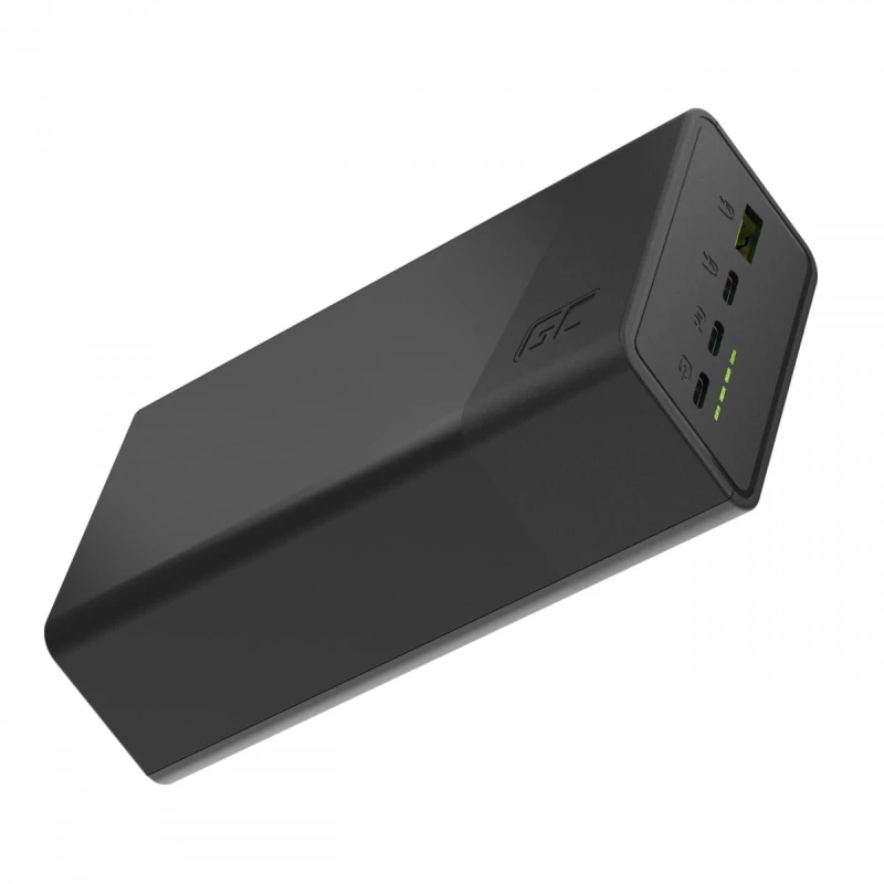Greencell PowerPlay 30 - kolor czarny power bank z 30, 000mAh, 22.5W, 4 ports
