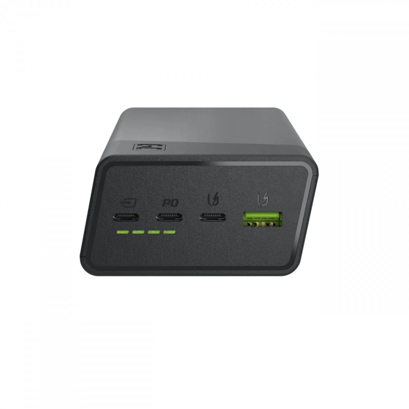 Greencell PowerPlay 30 - kolor czarny power bank z 30, 000mAh, 22.5W, 4 ports
