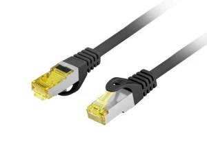 Patchcord Lanberg S/FTP kat.6A 10m LSZH CU fluke passed czarny