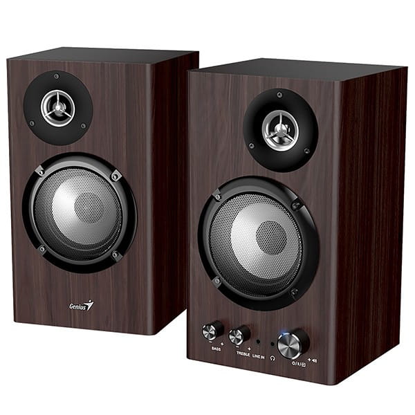 Genius głośniki SP-HF1812BT, 2.0, 50W, ciemny brąz, drewniane