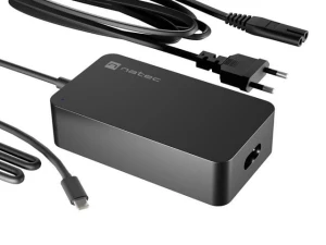 Zasilacz sieciowy uniwersalny ładowarka Natec Grayling GaN USB-C 65W do laptopów, tabletów, telefonów