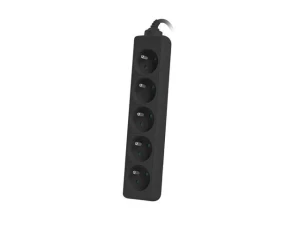 Listwa przedłużacz Lanberg 1m UPS czarna 5x 230V PL - OTW OPAK