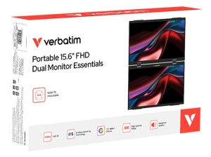 Verbatim monitor przenośny, Dual Monitor Essentials, 15.6", Full HD (1920x1080), 60Hz, czarny