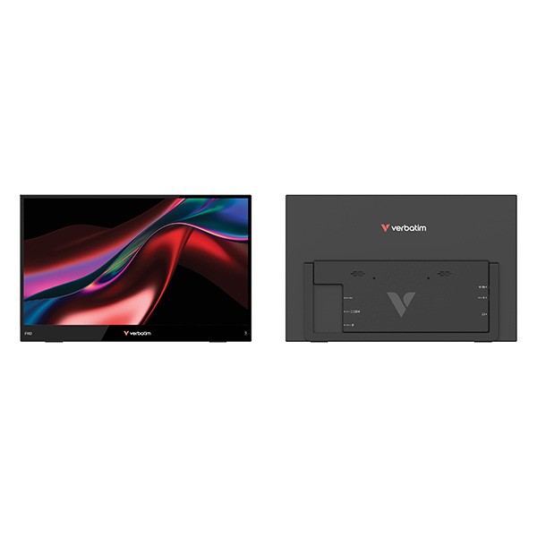 Verbatim monitor przenośny, Touch Monitor LIGHT, 15.6", Full HD (1920x1080), 60Hz, czarny
