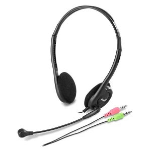Genius HS-200C, słuchawki z mikrofonem, przewodowaczarna, 2x 3.5 mm jack