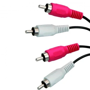 Audio Kabel 2x Cinch M - 2x Cinch M, 0.5m, czarna