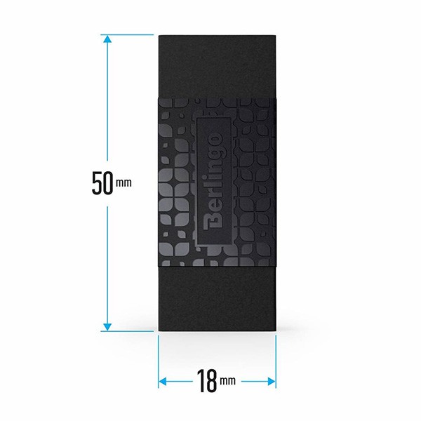 Berlingo, gumka do gumowania Eco-PVC, czarna, 30szt, Double Black