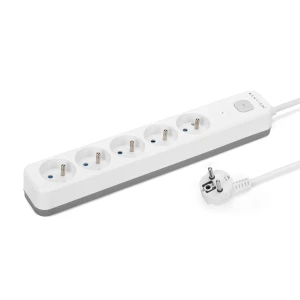 Listwa zasilająca przeciwprzepięciowa MONTIS MT187-WG-5  5 gniazd szaro-biała