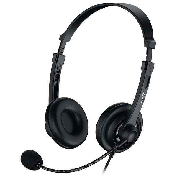 Genius HS-230U słuchawki z mikrofonem, przewodowa, czarna, USB-C