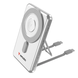 Verbatim, powerbank, Charge ,n, Go 2C z dwoma kablami, 5V, ładowanie telefonu, 32276, 5 000mAh, Mocowanie magnetyczne, srebrna