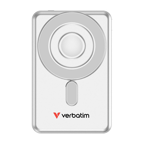 Verbatim, powerbank, Charge ,n, Go 2C z dwoma kablami, 5V, ładowanie telefonu, 32276, 5 000mAh, Mocowanie magnetyczne, srebrna