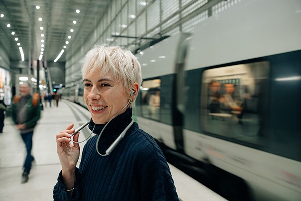 Verbatim TruSound ANC słuchawki z pałąkiem na szyję, bezprzewodowa, szara, USB-C