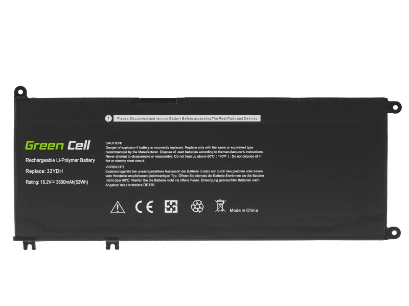 Green Cell bateria 33YDH do Dell Inspiron G3 3579 3779 G5 5587 G7 7588 7577 7773 7778 7779 7786 Latitude 3380 3480 3490 3590
