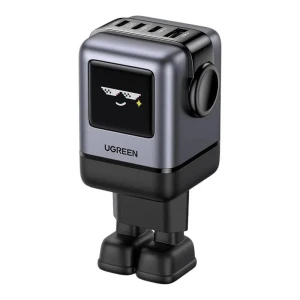 Ładowarka sieciowa Ugreen Uno RG Robot GaN X688 45515B szybka 3x USB-C PD 1x USB 100W
