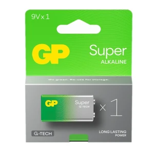 Bateria alkaliczna 6LR61 9V (R9*) GP Super Alkaline G-TECH - 1 sztuka - USZ OPAK