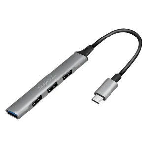 Hub USB-C 3.2 Gen1 LogiLink UA0392 4 porty, Slim, aluminiowa obudowa
