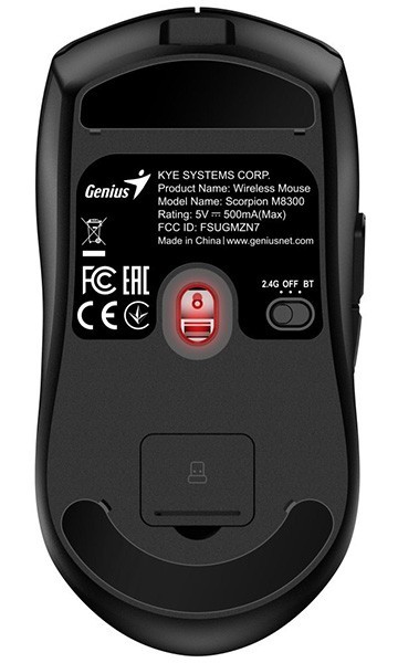 Genius GX Gaming Scorpion M8300 Mysz bezprzewodowa, czarna, 4800DPI