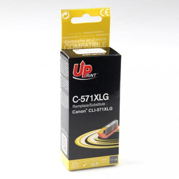 UPrint kompatybilny ink / tusz z CLI571GY XL, grey, 300s, 11ml, C-571XLGY, high capacity, dla Canon PIXMA MG7750, MG7751, MG7752,