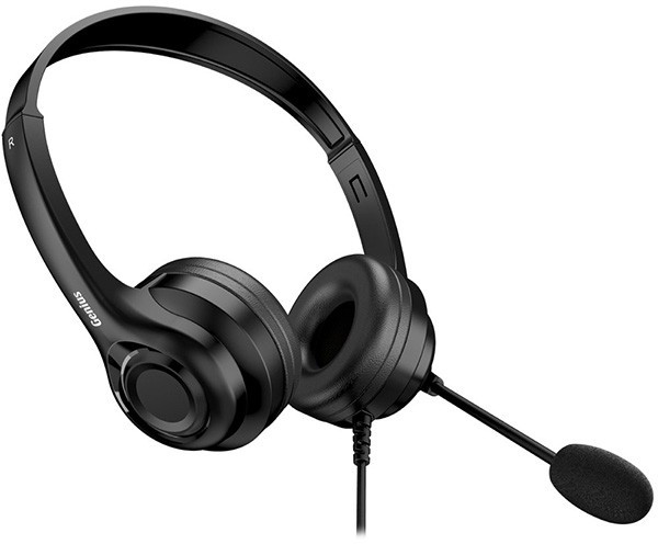 Genius HS-235U AI słuchawki z mikrofonem, przewodowa, czarna, 2.0, USB