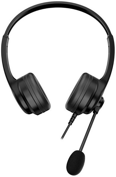 Genius HS-235U AI słuchawki z mikrofonem, przewodowa, czarna, 2.0, USB