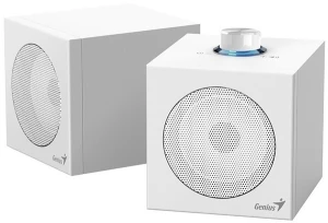 Genius głośniki SP-HF300U, 2.0, 4W, białe, regulacja głośności, drewniane, 100 Hz - 20 kHz