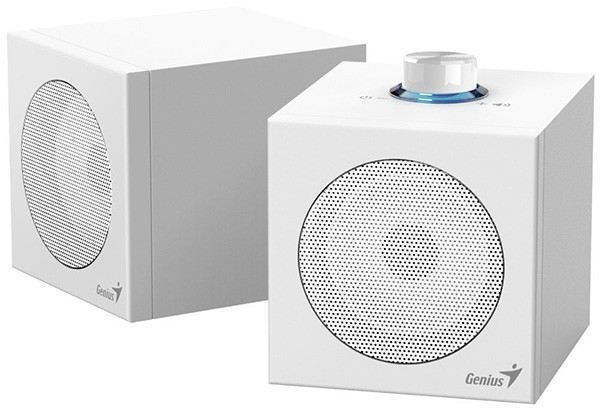 Genius głośniki SP-HF300U, 2.0, 4W, białe, regulacja głośności, drewniane, 100 Hz - 20 kHz