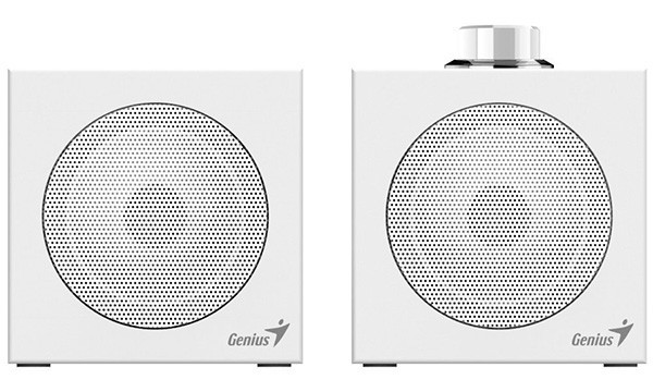 Genius głośniki SP-HF300U, 2.0, 4W, białe, regulacja głośności, drewniane, 100 Hz - 20 kHz