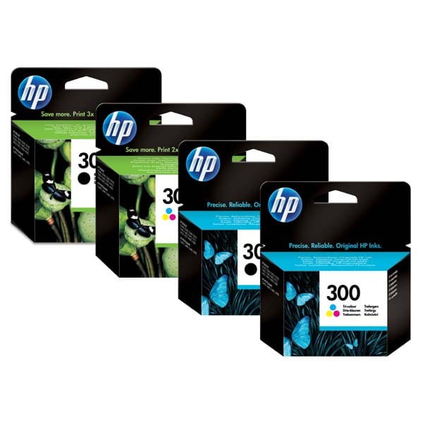HP oryginalny ink / tusz CN637EE, HP 300, black/color, blistr, 2 x 200s, 2x4ml, HP 2-pack, CC640EE a CC643EE, DeskJet D2560, F4280
