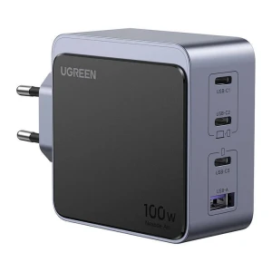 Ładowarka sieciowa Ugreen Nexode Air 35043 100W, 3x USB-C, USB - szara