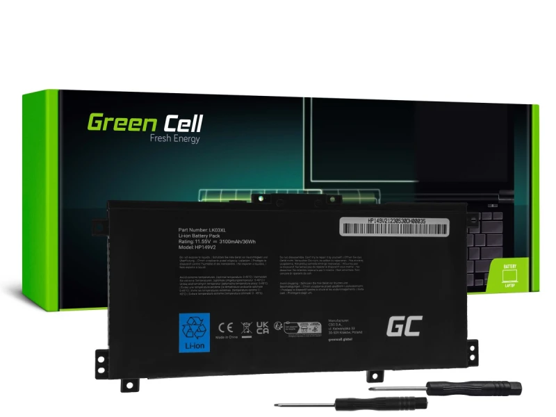 Green Cell bateria LK03XL do HP Envy x360 15-BP 15-BP000 15-BP100 15-CN 17-AE 17-BW
