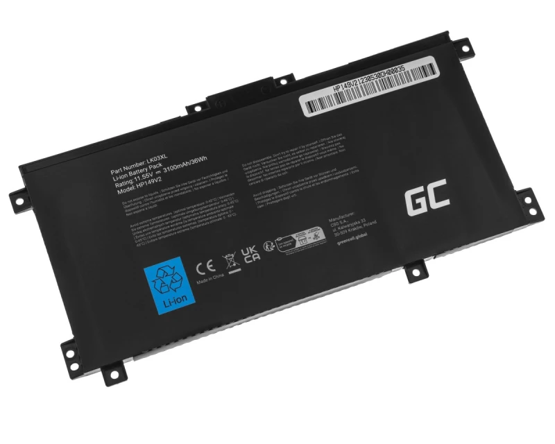 Green Cell bateria LK03XL do HP Envy x360 15-BP 15-BP000 15-BP100 15-CN 17-AE 17-BW