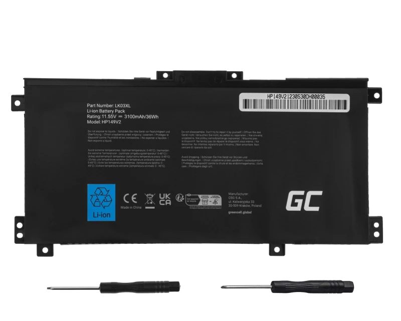 Green Cell bateria LK03XL do HP Envy x360 15-BP 15-BP000 15-BP100 15-CN 17-AE 17-BW