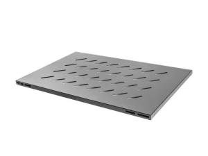 Półka do szaf 19" 1000mm czarna Lanberg (1U/465x715mm udźwig do 120kg, montaż 4-punktowy) - OPAK ZAST