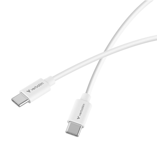Verbatim USB kabel USB C (M) - USB C (M), 60W, 1m, czarno-biały, box, 32391