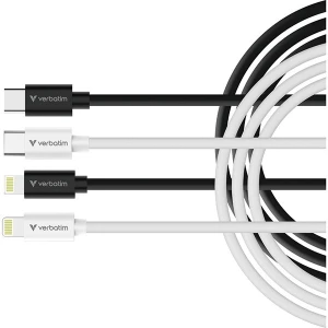 Verbatim USB kabel USB C (M) - Apple Lightning M, 27W, 1m, czarno-biały, box, 32392