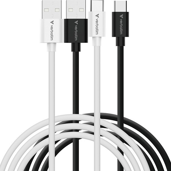Verbatim USB kabel USB A M - USB C (M), 18W, 1m, czarno-biały, box, 32393