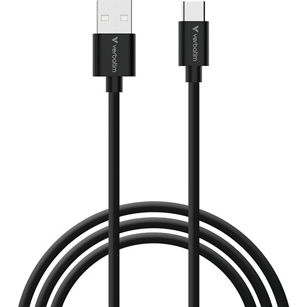 Verbatim USB kabel USB A M - USB C (M), 18W, 1m, czarno-biały, box, 32393