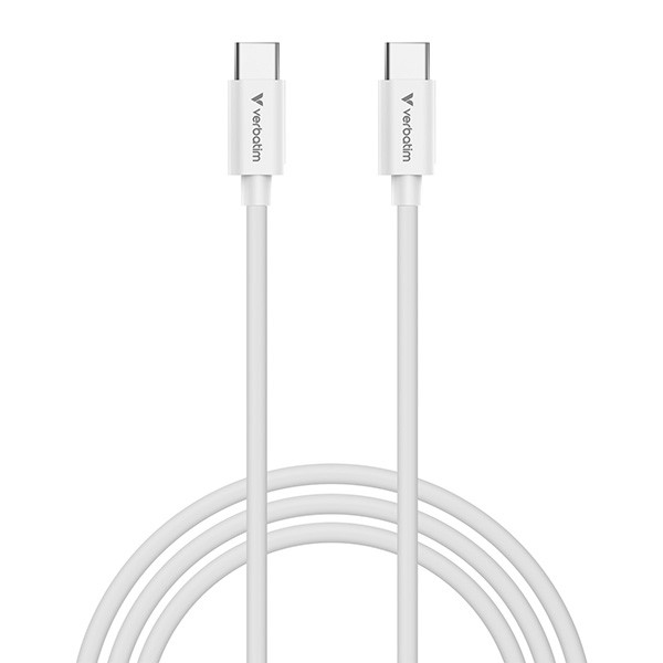 Verbatim USB kabel USB C (M) - USB C (M), 100W, 3m, biała, box, 32409