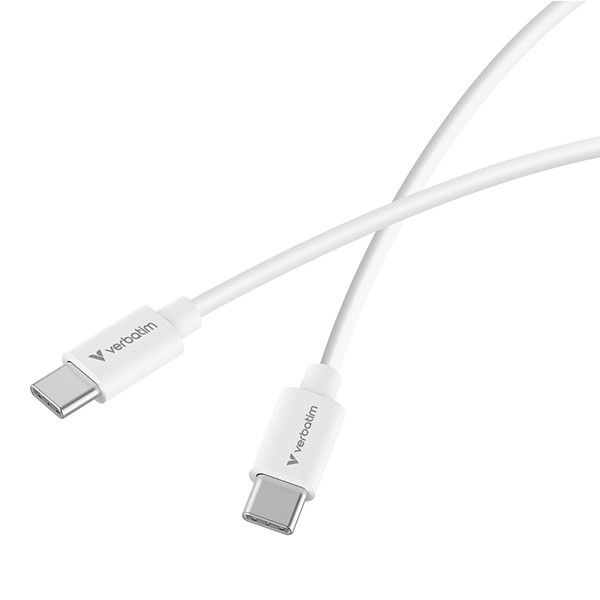 Verbatim USB kabel USB C (M) - USB C (M), 100W, 3m, biała, box, 32409