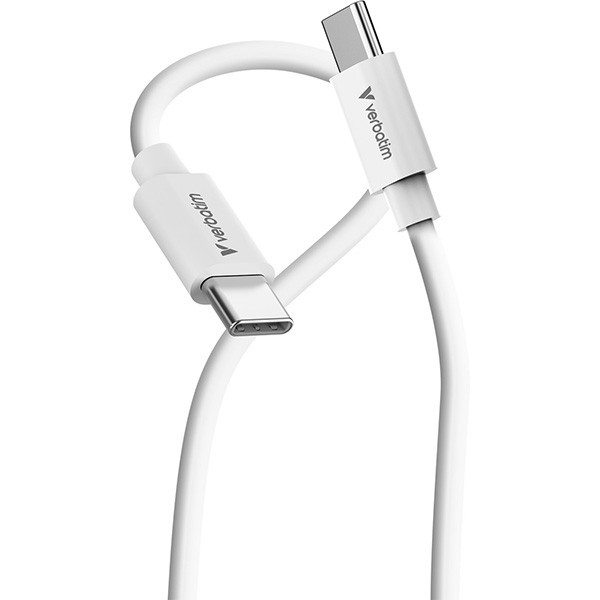 Verbatim USB kabel USB C (M) - USB C (M), 100W, 3m, biała, box, 32409