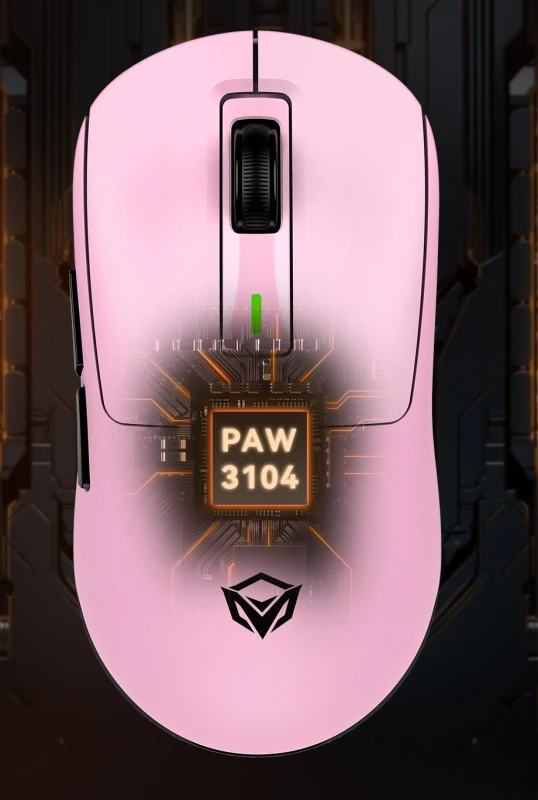 Meetion GW24 Mysz różowa, 8000DPI, Tri-Mode