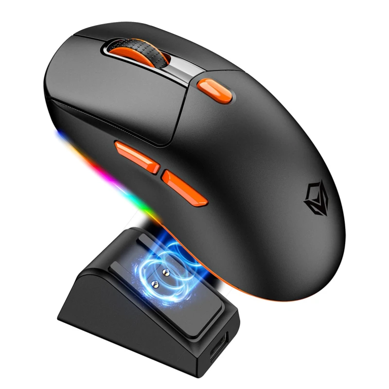 Meetion GW38 Mysz czarna, 8000DPI, Tri-Mode