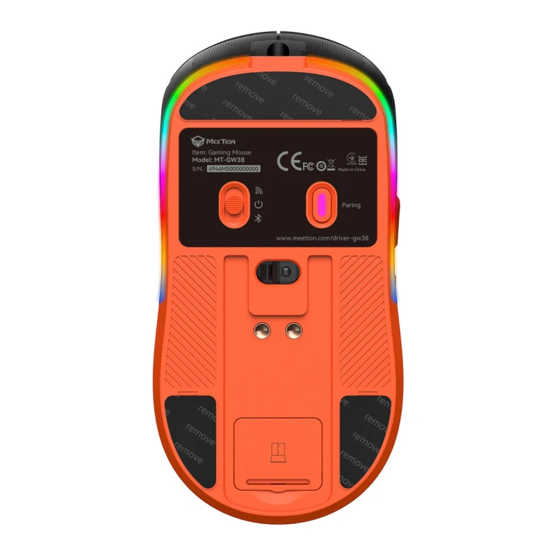 Meetion GW38 Mysz czarna, 8000DPI, Tri-Mode