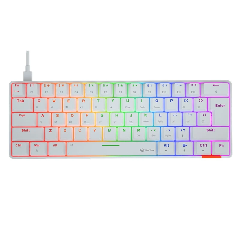 Meetion HESTIA klawiatura przewodowa (USB) US, biała mechaniczna