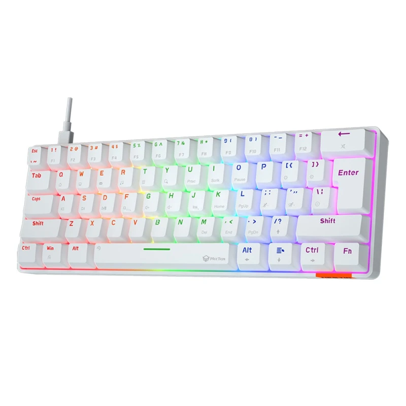 Meetion HESTIA klawiatura przewodowa (USB) US, biała mechaniczna