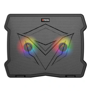 Stojak pod notebook, CP2020, podświetlany, z wiatrakiem, czarny, Meetion