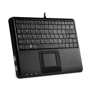 Klawiatura przewodowa Perixx PERIBOARD-510 H, touchpad, 2x hub USB, czarna - OTW OPAK